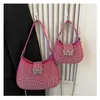 Väskor för kvinnor Designer Luxury Mini Rhinestone Shoulder Hand Bag Evening Party Purse Clutch Chain Sling Handväskor 240419