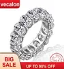 Vecalon Promise Bands de mariage Anneau 925 STERLING Silver Oval Cut 5A Zircon CZ Anneaux de fiançailles pour femmes Bijoux Finger J190704555969