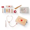 Childrens Doctor Toy Set Wood Simulated Box Baby Game House Game Education Toy Childrens Montessori Toy Gifts 240424