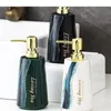 Dispensador de sabão líquido 1 PC 430ml Shampoo Bottle Light Luxury Style Ceramics Solid Color Banheiro Loção Acessórios