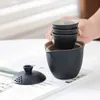 Teaware -sets Travel Teaware Set (één pot en drie kopjes) Portable Outdoor Camping Kung Fu Tea Making Tool Het beste cadeau voor thee -cultuurliefhebbers