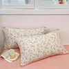 Set di biancheria da letto set floreale romantico foglio di cotone lavata a doppia taglia femmina piumino/copertina con pipistrello