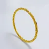 Bracelets à main féminins bracelets gold 4 mm torsadé rond cercle bracelet bracele