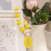 장식 인형 3 조각 레몬 나무 구슬 화환이있는 술 테마 장식 농가 계층 트레이 테이블 벽을위한 집 장식 농가