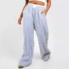 Women's Pants Y2K Striped Wide Leg Lounge Women Pinstripe Loose Fit High Waist Pajama Bottoms Gingham Going Out Streetwear