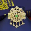 Broches Sunspicems Metal Tassel Crystal Women broche Morokko sieraden goud kleur Arabische bloempen bruid Bijoux caftan accessoires