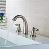 Bathroom Sink Faucets Fashion Chrome Copper Cold And 8' Widespread Faucet Basin Mixer Three Holes
