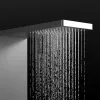 Super luxuriöser Speicher Rack Towel Bar mit Wand montiertes thermostatisches Duschsystem Integrieren Sie Panel Gun Grey Regen Duschkopf