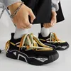 Casual Shoes Spring Men's Sneakers Platform Footwear 2024 Trend koronki wulkanizowane kolorowe sznurowadła sport tenis masculino