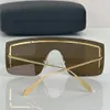 대형 마스크 선글라스 금 갈색 여자 남성 여름 안경 안경 Sunnies Gafas de Sol Shades UV400 보호 안경