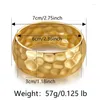 Bangle Punk Metal Bracelet For Women Exaggerated Gold Color Cuff Wide Hand