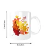 Tassen Maple Blätterpersonalisierte Mugcolorful Custom Text PO Name Geschenk Kaffee lustige Tages Keramik