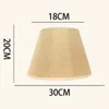 Lampy stołowe Lampa Akcesoria E27 Linen Bedside ściana podłoga odcienia Tkanina dolna średnica 30 cm