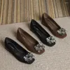 Dress Shoes 2024 Women 5cm High Heels Sexy Comfortable Suede Surface Square Toe Banquet Female Bling Rhinestone Snowflake Buckle Pumps