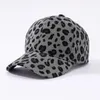 Berretto da palla cappello leopardo autunno femminile e invernale a velluto di berretto da baseball Conservazione di calore per la protezione solare Hard Top Men
