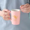 Becher Farbe Glasur Keramik Tasse Geschenkbox Set ein Paar Tassen Hochzeit süßer Kaffee und