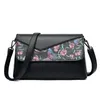 Bag Acelure Faryfly Flower Printing Small Women Axel crossbody väskor mode blixtlåsare damer shopping handväska handväska