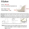 Eilyken Sommer PVC transparente Peep Zehenrohr Strohgeflügel Plattform Frauen Keile Pantoffeln Sandalen Mode High Heels Weibliche Schuhe 240422