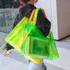 Mode transparante handtas voor vrouwen grote capaciteit heldere schoudertas voor vrouwen met handgrepen draagbare winkelshandtassen