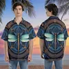 Casual shirts voor heren Dragonfly Graphic voor mannen Kleding Dier 3D Gedrukt Beach Shirt Funny Insect Rapel Blouse Women Blouses Boy Tops