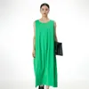 2024 Vår sommar ny stor storlek japansk stil tank topp kjol kvinnor lös och smal ärmlös klänning