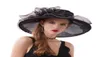 Fashion dames jurk bruiloft organza hoeden kerk bloemen hoed elegant Kentucky derby hoeden meisjes dames opvouwbare brede zonzon visors1723113