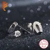 Boucles d'oreilles étalons belawang femmes étalons Hook 925 argent sterling clair blanc cz pavé les broches d'oreille hypoallergéniques boucles boucles