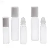 Storage Bottles 1/5 5ml / 10ml Glass Roller Bottle Empty Clear Tube Makeup Essence With Ball