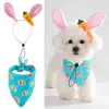 Dog Apparel 2024 Easter Pet Scarf Hair Hoop Printed Mouth Water Manufacturer Ears Decorations