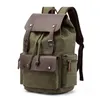 Backpack Vintage Canvas for Men 15,6 pouces ordinateur portable Casual Schoolbag adolescent Voyage de grande capacité