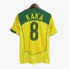 Brasil Vintage Jersey Romario Rivaldo Brazils Carlos Ronaldinho Camisa de Futebol 1998 2002 Ronaldo Kaka 2006 2000 1994 1970 1957 1950 Pele Retro Soccer Trikots