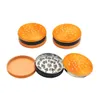 Cookie Biscuit Hamburger Novely Metal Zinc Eloy 2 Layer Herb Grinder Tobacco Herb Grinder Metal Shark Teeth Burger3721959