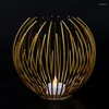 Kerzenhalter LED LED FLAMELESS Light Halter Eisen Candlestick Cup Hochzeitsfeier Bar Home Deco Craft Gebet Teelicht Glas