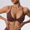 Al Yoga Bra Sous-vêtements féminins Summer Sports Bras High Elasticity Sweettops Absorption Sweet Wicking Running Fitness Dance Danse Gest Cross-Back Stracts Sexy Tops