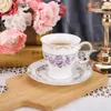 Teaware Set Matcha Set Purple Rose Coffeeware Teaware 15 Piece Porcelain Tea Set för vuxna Bröllop Tea Service Tools Köksmatsal