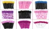 Seis colores Ventas de rímel desechable Mini pinceles de pestañas Mascara Aplicador Micro Spoolie Cepillos para las pestañas de ojo3879991