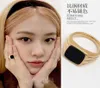 Park Choi Ying Rose dezelfde ring Accsori Lisa sieraden koele wind wijs de vinger titanium staal zwart vrouwelijk blackpink8738441
