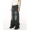 Ретро мужские джинсовые штаны 2024 Весна и летняя улица Широкие ноги.