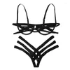 Bras sets sexy msh creux out lingerie set womens sans couleurs de couleur un soutien-gorge solide soft confort