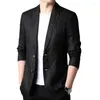 Ternos masculinos 2024 Men Blazer Spring Fashion Brand de alta qualidade Cotton Slim Fit Suit Classic Solid Solid Basted Coats Business B178