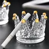 Düğün Partisi ve Ev Dekoru (Altın) için Mum Tutucular Adive Seti 6 Crown Cam Tealight Tutucu