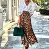 Signe Summer Elegant Leopard Stampa Long Skirt 2024 Donne Fashi