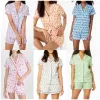 Designer Womens Cute Roller Kaninchen zweiteilige Hosen Pyjamas Y2k Affen vorgefertigte Druck 2-teiliger Pyjama-Set kurzschlärmendes Hemd PJ Shorts Casual Wear