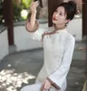 Lässige Kleider sexy Winter Lady Long Cheongsam Dressing Kleid Neuheit chinesischer Stil Kleid Frauen Qipao Slim Party Button Vestido S-XXL