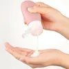 Storage Bottles 90ml Silicone Liquid Soap Dispenser Travel Portable Bottle Cosmetic Containers Refillable Lotion