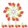 Décoration de fête 20 PCS Modèle de fraises Faux fruits fruits décorations jouet ornement en mousse artificielle