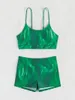 Women's Swimwear Sexy Green Gradient Bikini Set 2024 Women Halter Push Up Pad Crop Top Swimsuit Summer Bathing Suit High Waist Biquini