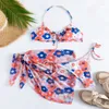 Women's Swimwear 2024 Bikini Swimsuit Three Piece Set Printed Sexy And Charming Split Style Outdoor Vacation Beach