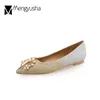 Casual Shoes Wedding Women Beads Floral Hoop Flats Mixed Color Glitter Loafers Pointed Toe Pearl Paillette Moccasins Female Size 34-45