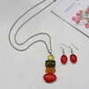 Boucles d'oreilles de collier Set Europe et les États-Unis Imitation des couleurs de la mode